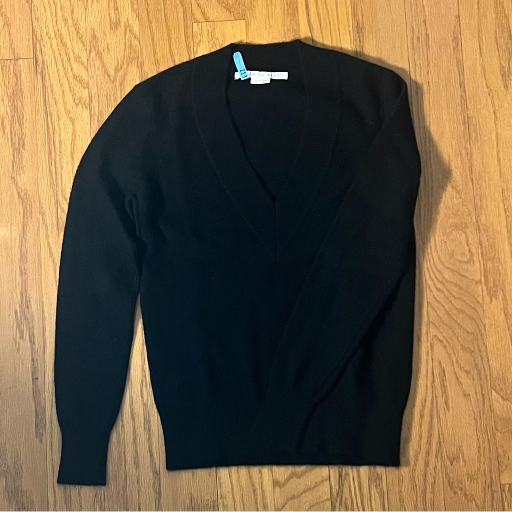 Veronica Beard Coleta V-Neck Cashmere Sweater